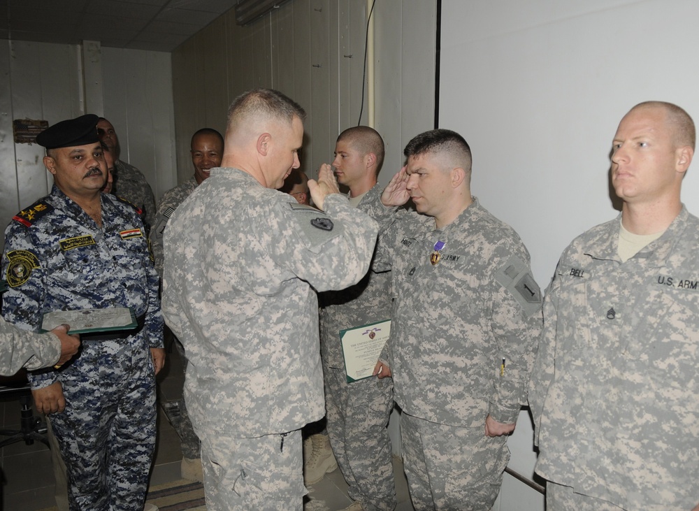 ‘First Lightning’ Battalion soldiers receive the Purple Heart