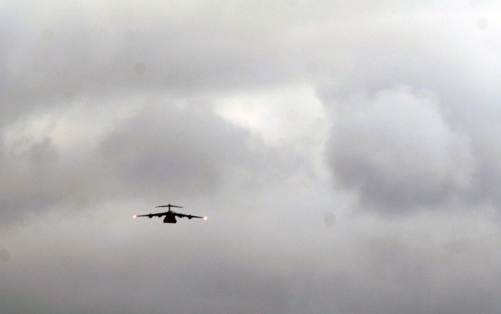 C-17 Globemaster III aircraft participate in competition missions for Rodeo 2011