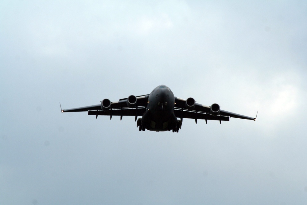 C-17 Globemaster III aircraft participate in competition missions for Rodeo 2011