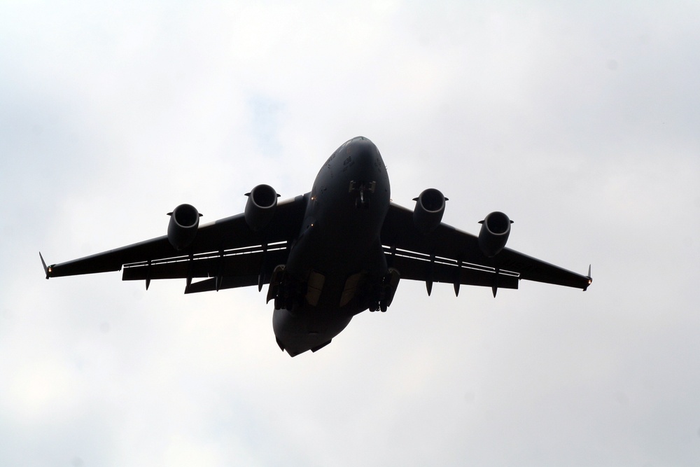 C-17 Globemaster III aircraft participate in competition missions for Rodeo 2011