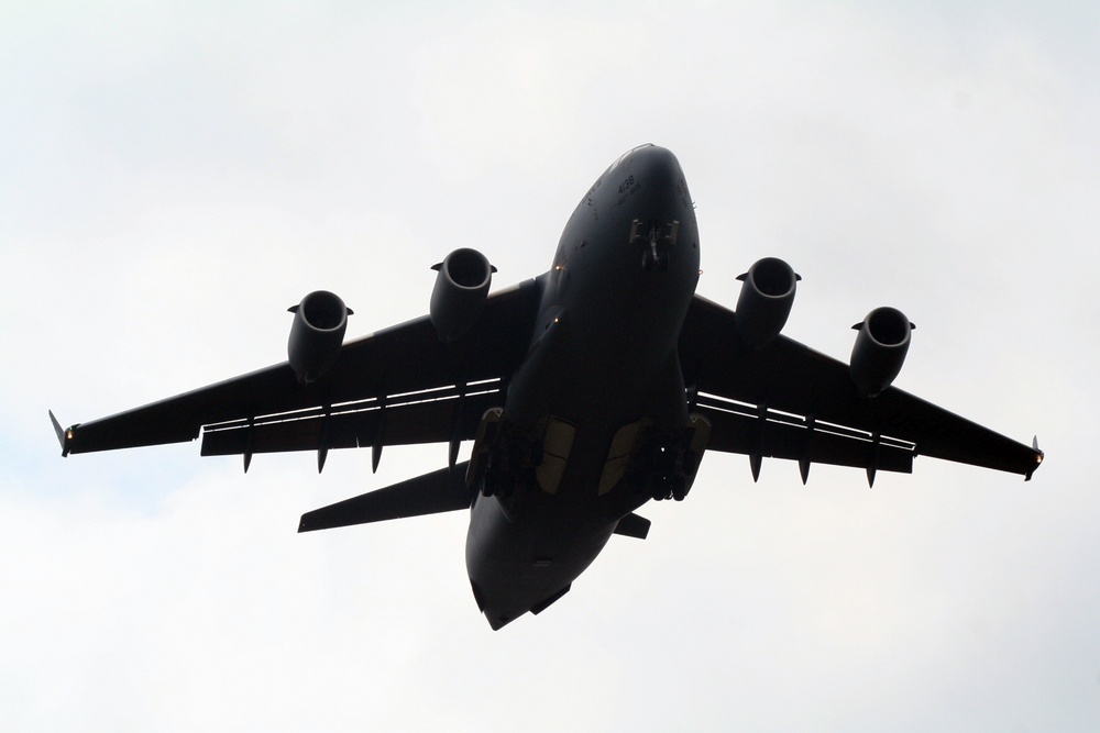 C-17 Globemaster III aircraft participate in competition missions for Rodeo 2011