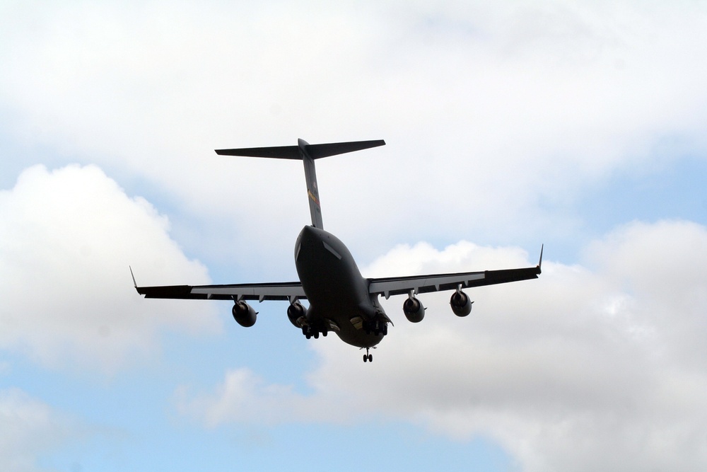 C-17 Globemaster III aircraft participate in competition missions for Rodeo 2011