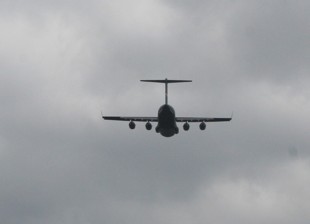 C-17 Globemaster III aircraft participate in competition missions for Rodeo 2011