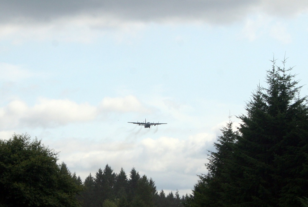 C-17 Globemaster III aircraft participate in competition missions for Rodeo 2011