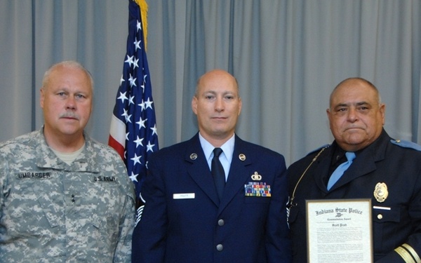 Indiana State Police recognize Guardsmen with awards