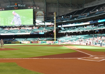 National Guard officer honored with first pitch
