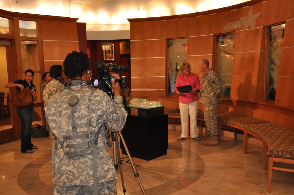 Public affairs soldiers support National Guard night at baseball game