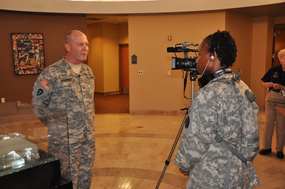 Public affairs soldiers support National Guard night at baseball game