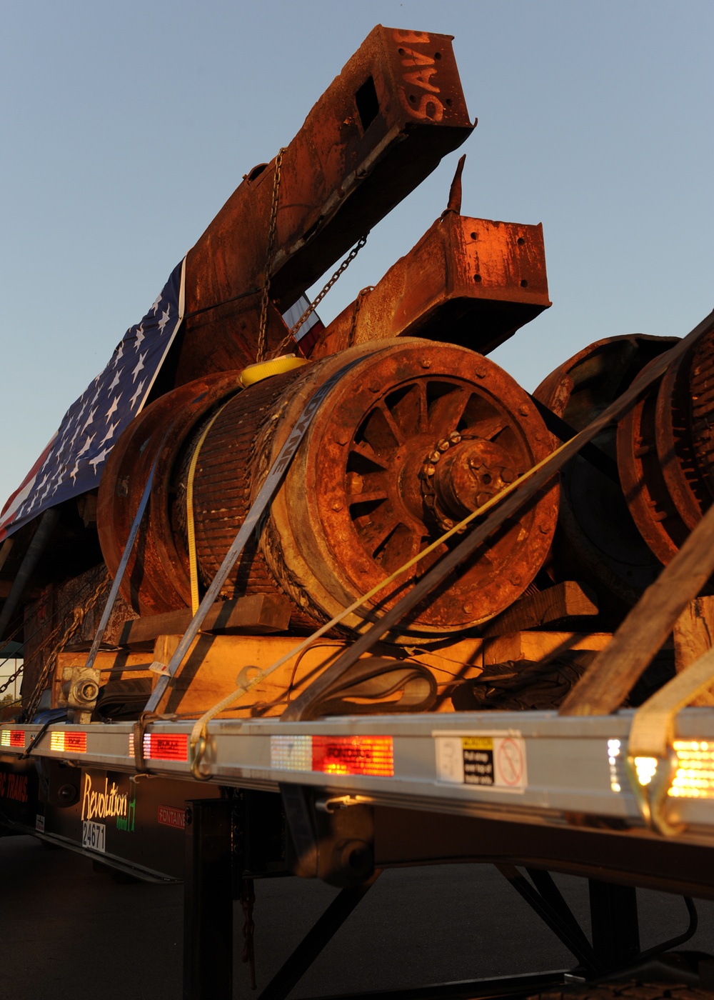 World Trade Center steel arrives at Buckley Air Force Base