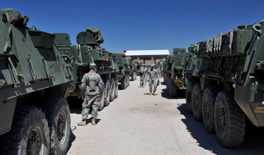 3-2 SBCT transport Strykers to NTC