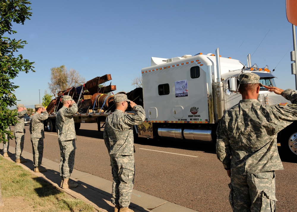 World Trade Center steel pieces depart Buckley