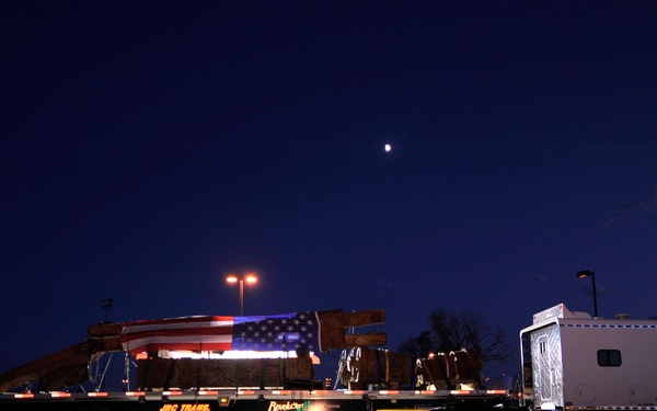 World Trade Center steel arrives at Buckley Air Force Base