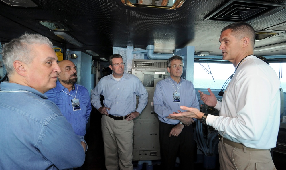 Visitors tour USS George Washington