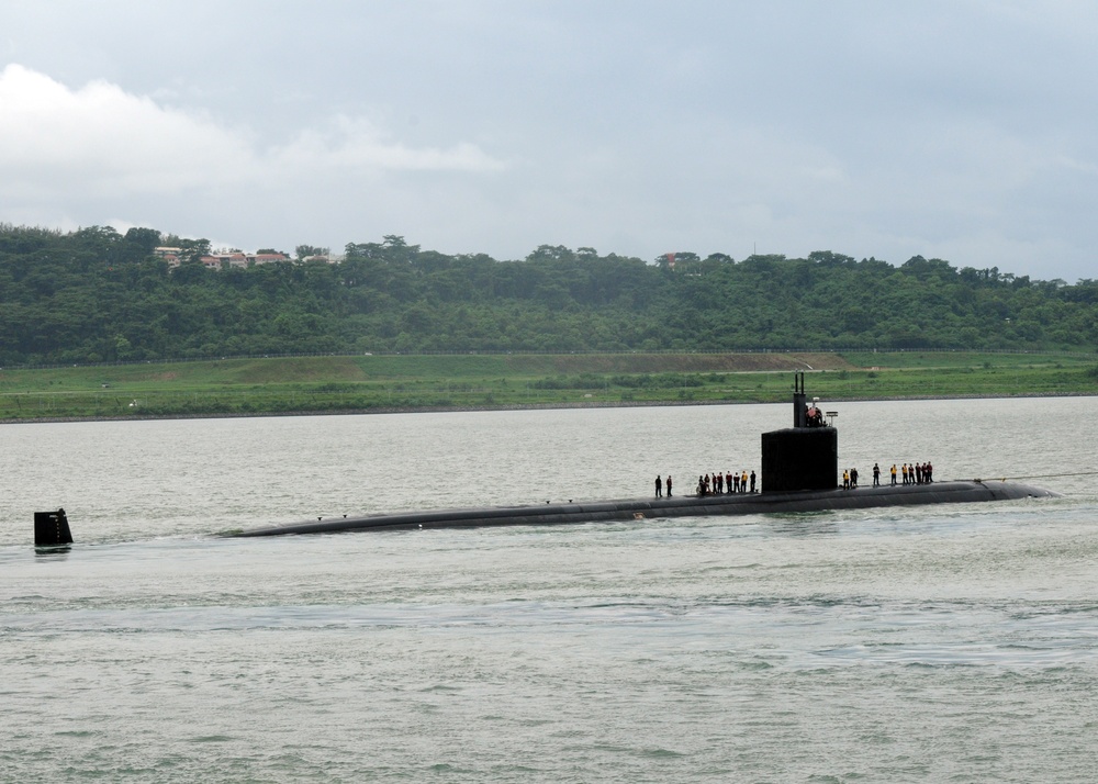 USS Santa Fe in Subic Bay