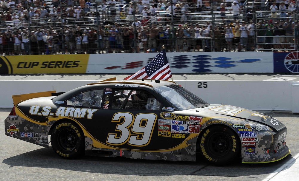 No. 39 US Army NASCAR takes a victory lap