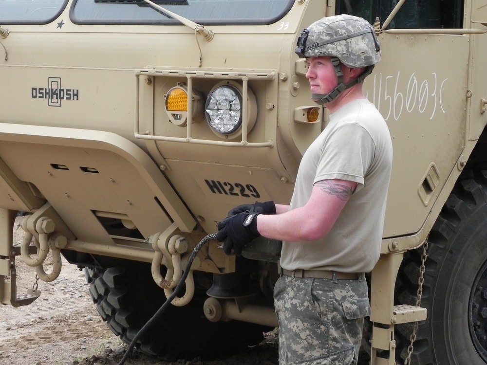 834th Aviation Support Battalion vehicle recovery section trains to sucess