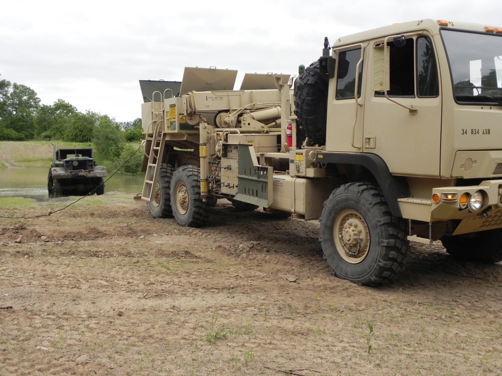 834th Aviation Support Battalion vehicle recovery section trains to sucess