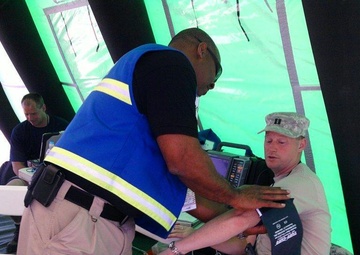 Vitals check following live radiation exercise