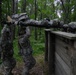 834th ASB medics train at litter obstacle course