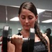 Marine builds strength with weightlifting