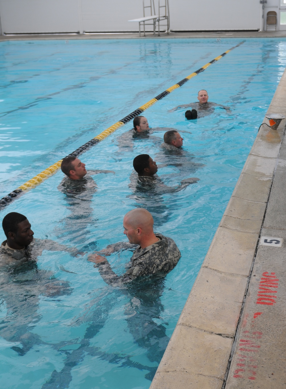 Soldiers splash into safety