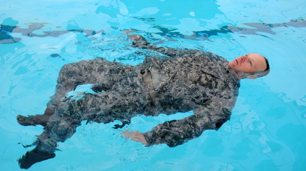 Soldiers splash into safety