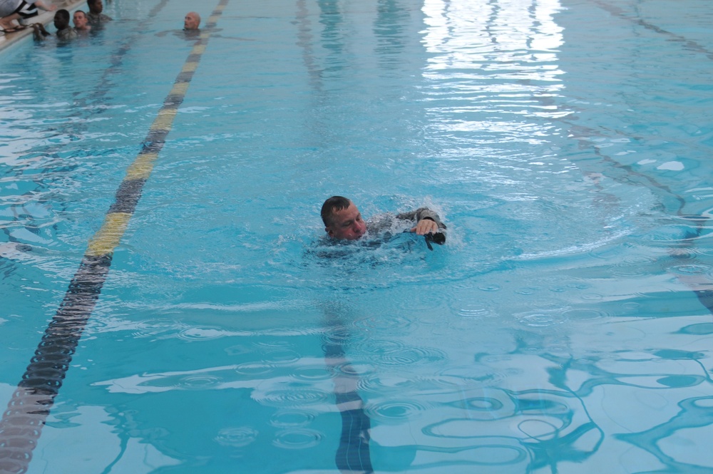 Soldiers splash into safety