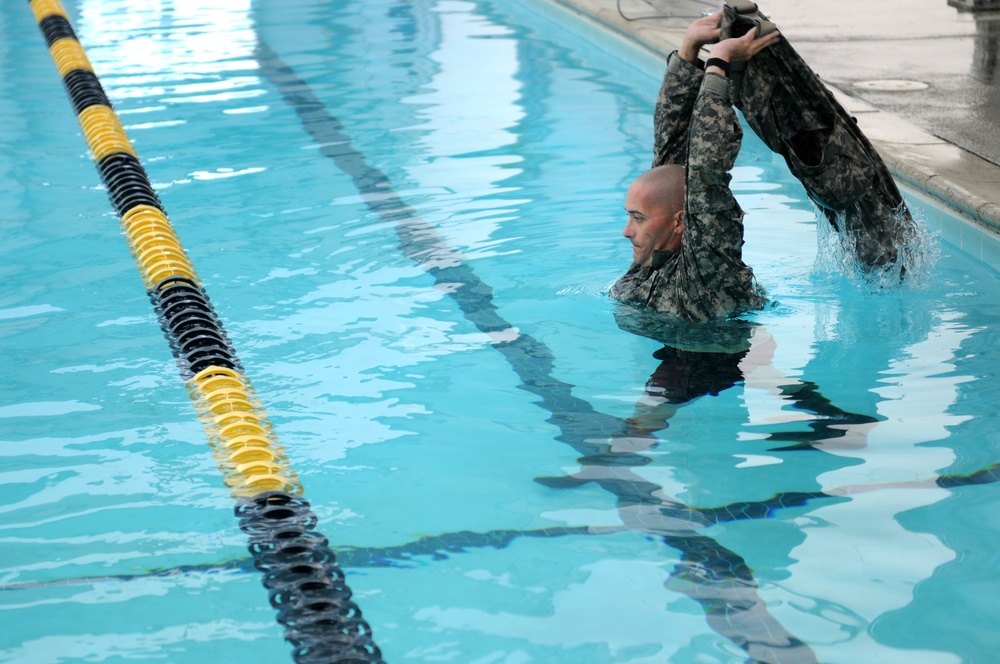 Soldiers splash into safety