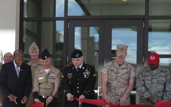 Ribbon-cutting ceremony for the Wounded Warrior Barracks