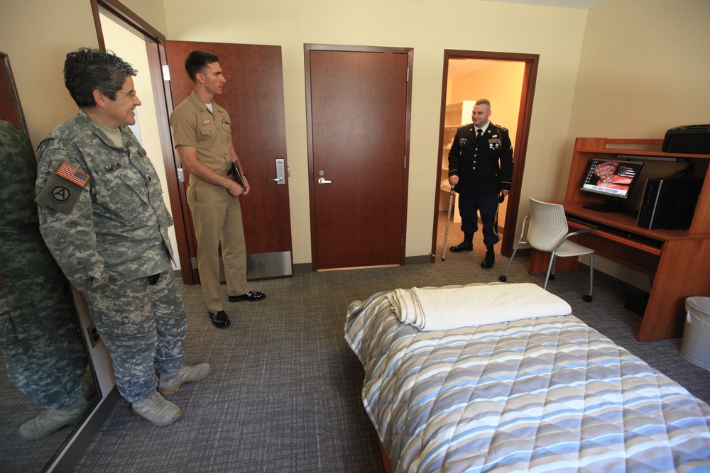 Ribbon-cutting ceremony for the Wounded Warrior Barracks