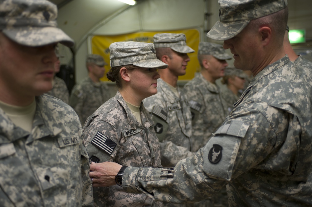 134 Brigade Support Battalion patch ceremony