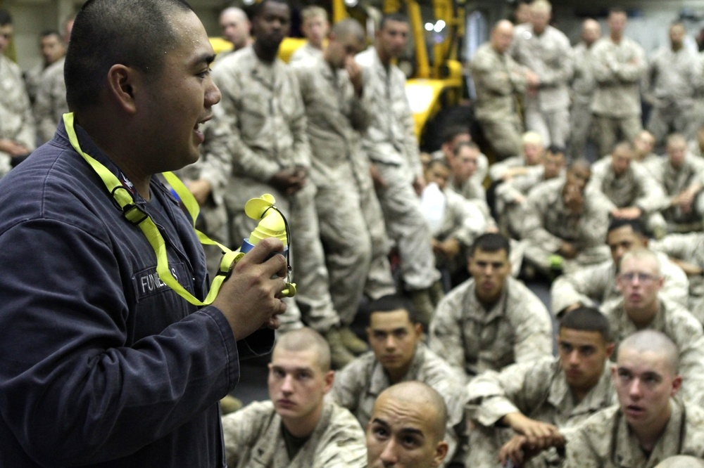 Navy teaches Marines ship safety