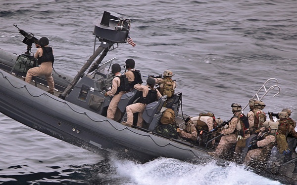 Raid on mock pirated vessel planned, launched from sea base