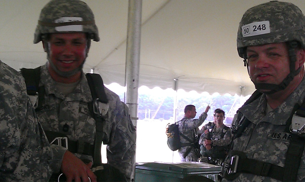 Members from the 352nd Civil Affairs Command participate in Leapfest 29