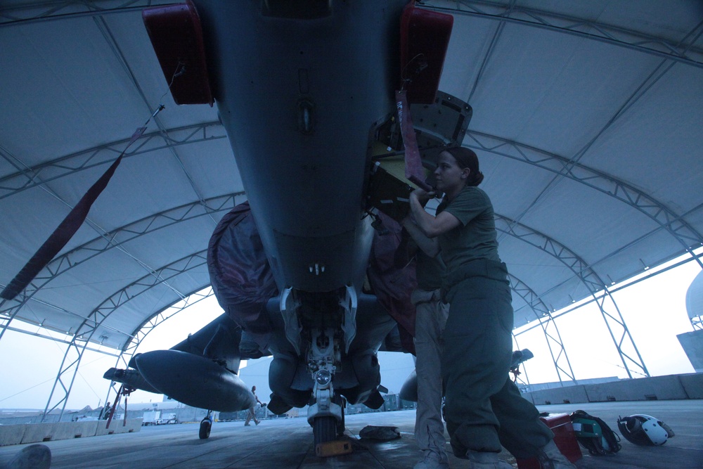 Electronics technicians keep Marine pilots flying in Afghanistan