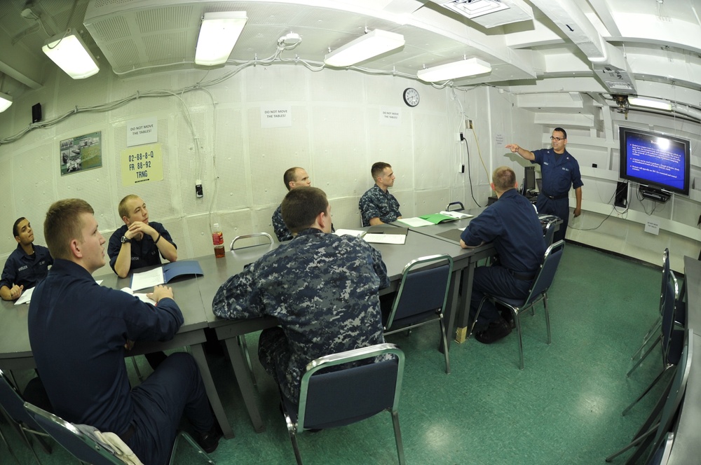 Security Plus certification training aboard USS George Washington