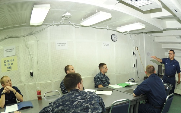 Security Plus certification training aboard USS George Washington