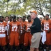 University of Texas football players and coaches show appreciation to Texas Guardsmen