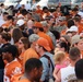 University of Texas football players and coaches show appreciation to Texas Guardsmen