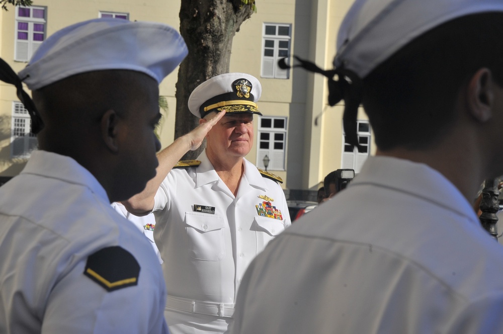 Welcoming ceremony at Sao Jose Fortress
