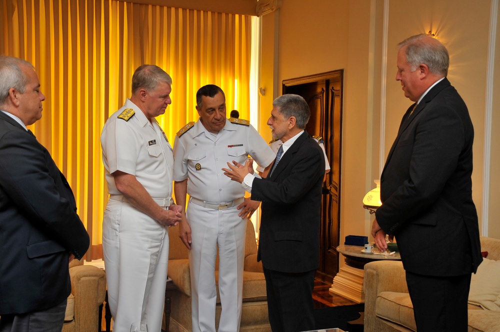Welcoming ceremony at Sao Jose Fortress