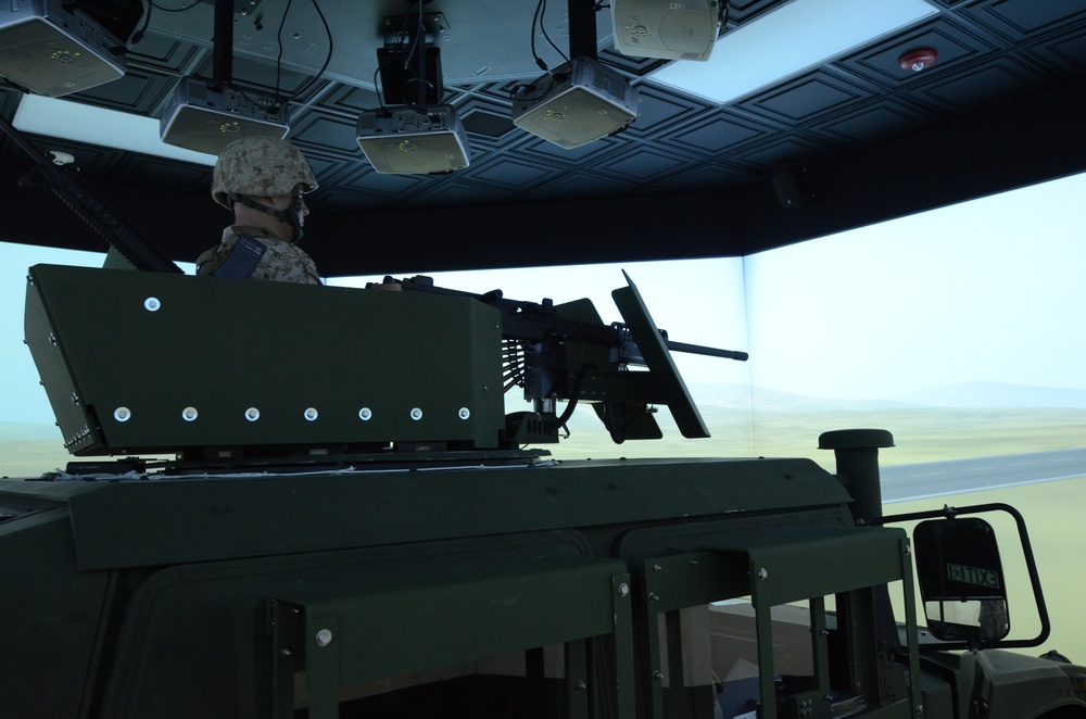 Marines replicate Afghanistan missions through high-tech convoy simulator