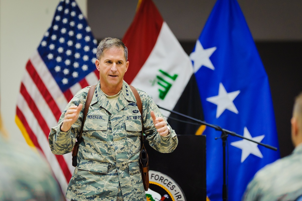 AFCENT commander Lt. Gen. David Goldfein at Union III in Iraq