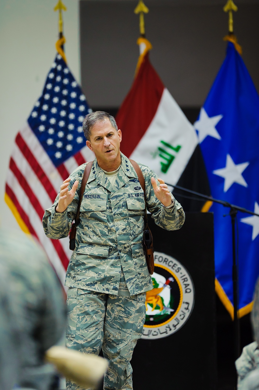 AFCENT commander Lt. Gen. David Goldfein at Union III in Iraq