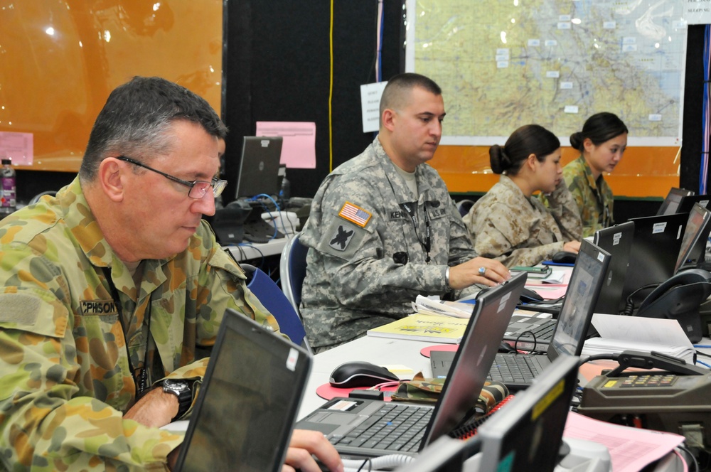 California National Guard's 40th Infantry Division runs the Combined Joint Task Force for Talisman Sabre 2011