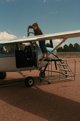 Soldier, spouse takes to the skies