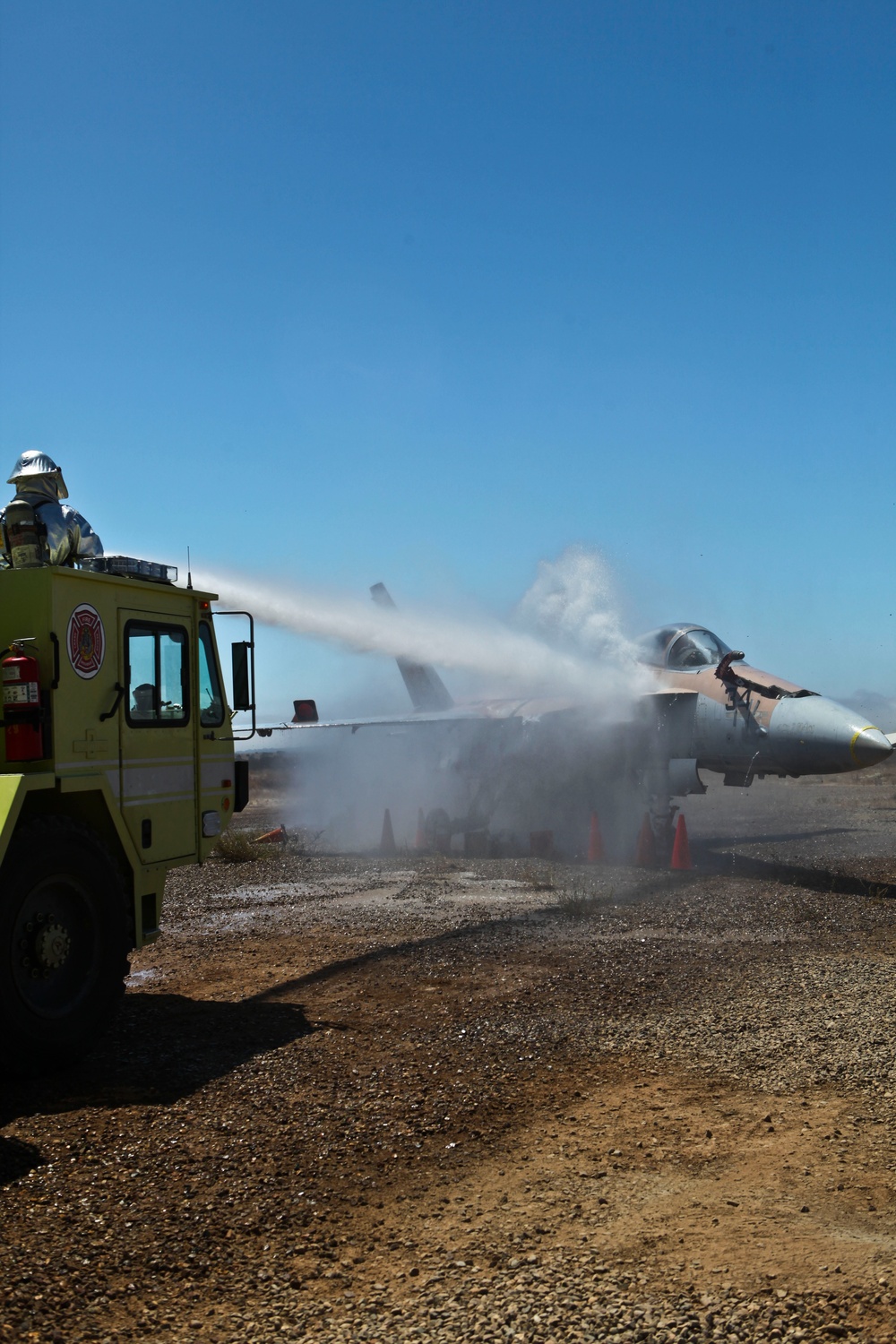 Flight line fire fighters ‘snatch-and-grab’