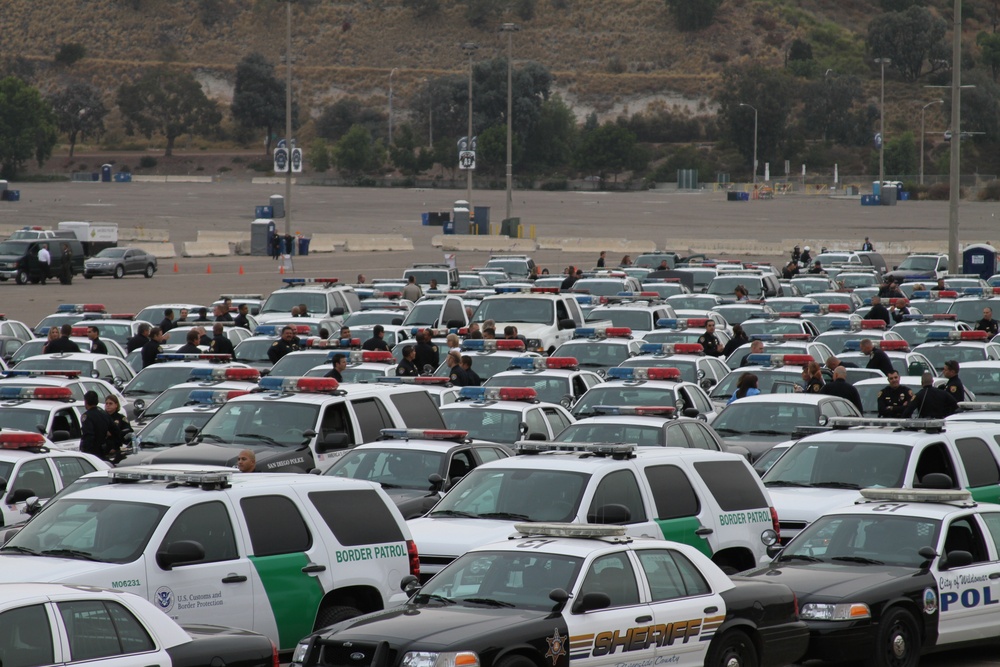 Depot law enforcement pays tribute to San Diego cop