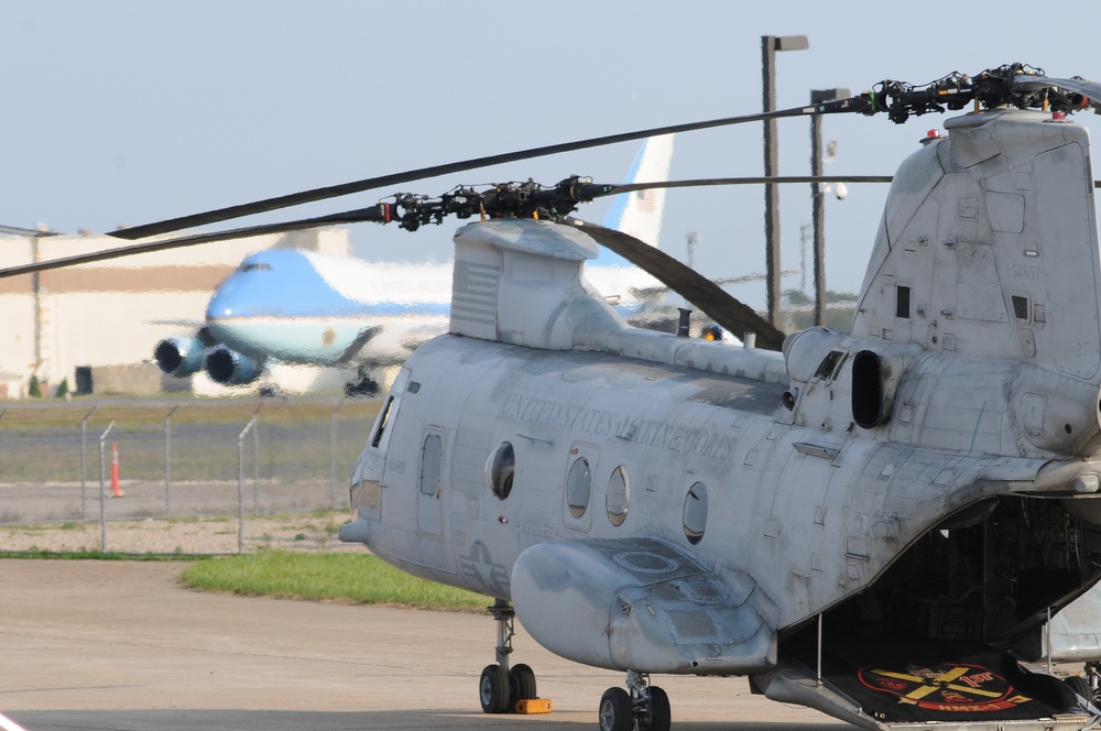 President Barack Obama visits Air Station Cape Cod