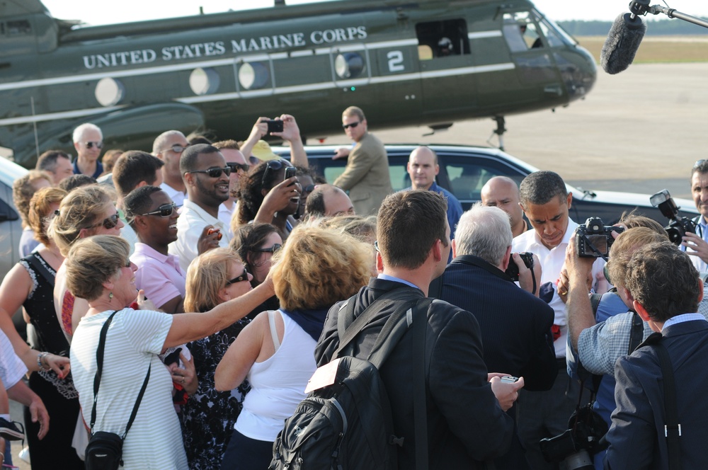 President Barack Obama Visits Air Station Cape Cod